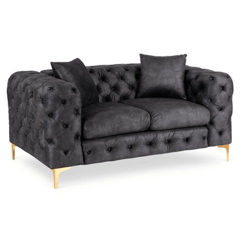 Диван MEBEL ELITE SORRENTO 2S Черный фотография