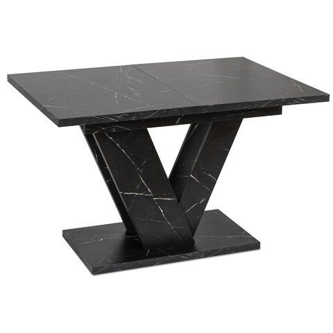 Стол раскладной MEBEL ELITE CLARK 120(160)х80 см Черный Мрамор фотография