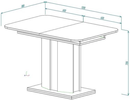 Стол раскладной CRYSTAL D/S Intarsio 120(180)x80 стоун бейж/шелковый камень фотография