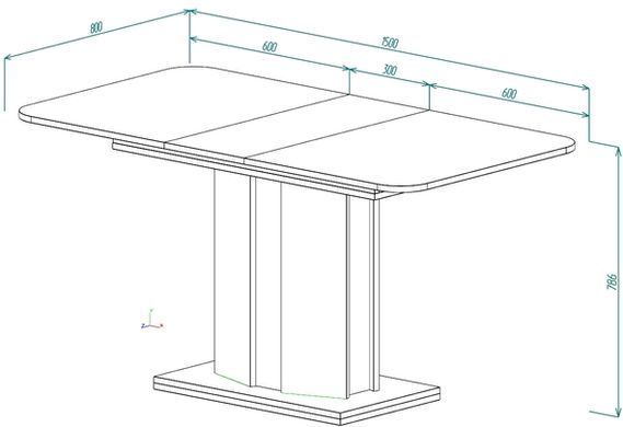 Стол раскладной CRYSTAL D/S Intarsio 120(180)x80 стоун бейж/шелковый камень фотография