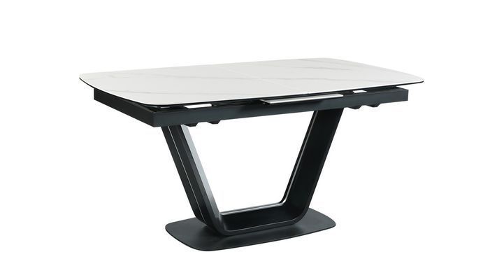 Стіл розкладний TML-870 Vetro 160(200)x90 Білий Мармур фотографія