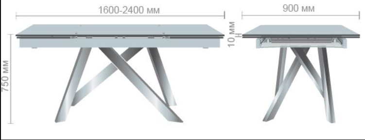 Стол раскладной Андалусия AMF 160(200)X90 Белый фотография