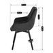 Стул поворотный бархатный MEBEL ELITE LUNA Velvet Черный