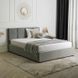Кровать бархатная MEBEL ELITE MANDA Velvet 140x200 см Серый