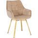 Стілець оксамитовий поворотний MEBEL ELITE MIA Velvet Бежевий