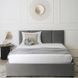 Кровать бархатная MEBEL ELITE MANDA Velvet 140x200 см Серый
