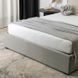 Кровать бархатная MEBEL ELITE MANDA Velvet 140x200 см Серый