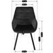 Стул поворотный бархатный MEBEL ELITE LUNA Velvet Черный