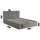Кровать бархатная MEBEL ELITE MANDA Velvet 140x200 см Серый