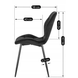 Стул бархатный MEBEL ELITE LUCKY Velvet, Черный