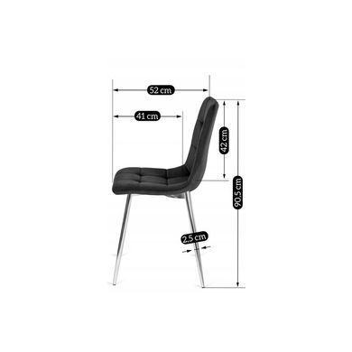 Стул бархатный MEBEL ELITE CESAR Черный фотография