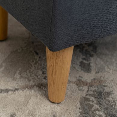Кресло мягкое бархатное с подставкой для ног MEBEL ELITE EVAN 2 Серый фотография
