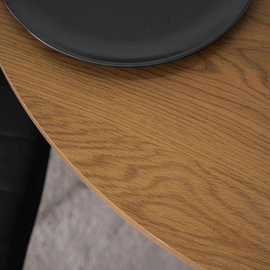 Стіл MEBEL ELITE LAUREN 80X80 Дуб золотий/ чорний фотографія