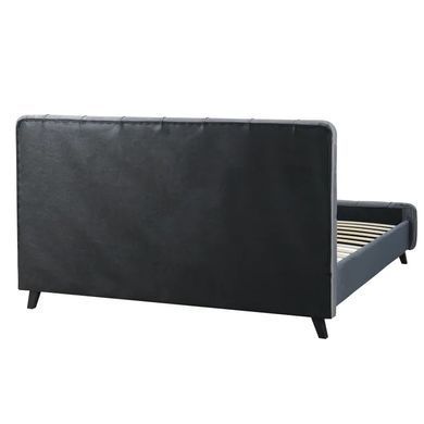 Кровать двуспальная бархатная MEBEL ELITE LINO Velvet 160x200 см Серый фотография