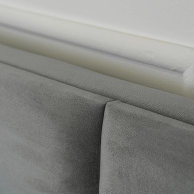 Ліжко оксамитове MEBEL ELITE MANDA Velvet 160x200 см Сірий фотографія