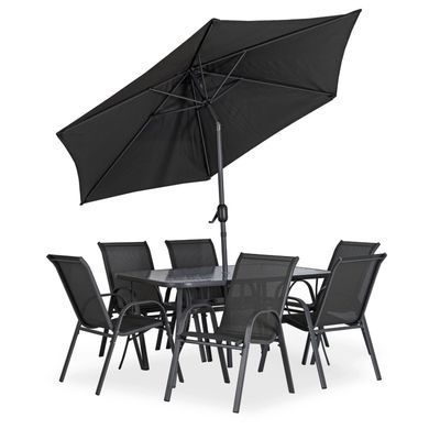 Комплект садових меблів MEBEL ELITE NEBRASKA Чорний