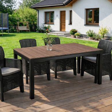 Стіл Розкладний обідній ARGOS MEBEL ELITE 160(210)х90 Горіх/чорний фотографія