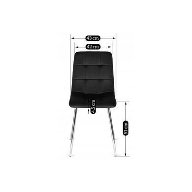 Стул бархатный MEBEL ELITE CESAR Черный фотография