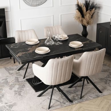 Стол раскладной MEBEL ELITE IBIZA 160(240)х90 см Черный фотография