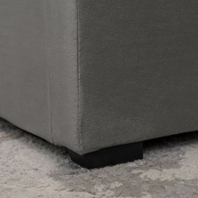 Ліжко оксамитове MEBEL ELITE MANDA Velvet 160x200 см Сірий фотографія