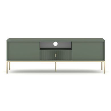 ТВ Тумба MEBEL ELITE MARCOS 155 Зелений/Золото фотографія