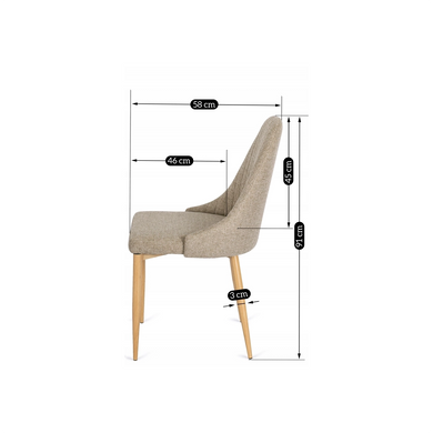 Стул MEBEL ELITE TORINO ткань Бежевый фотография