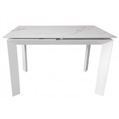 Стіл Обідній VERMONT STATURARIOE WHITE Concepto 120/170x80 Кераміка Глянець Білий / Білий фотографія