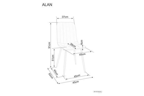 Стілець ALAN BREGO Signal Сірий фотографія
