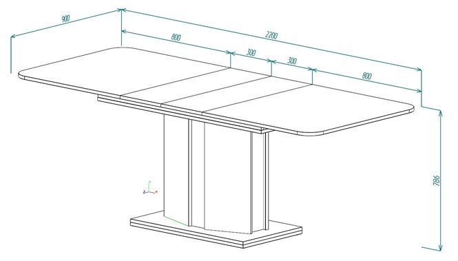 Стол раскладной CRYSTAL D/S MAX Intarsio 160(220)x90 стоун бейж/шелковый камень фотография