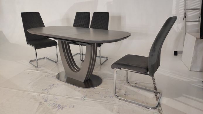 Стіл розкладний TML-865-1 VETRO 120x80 Айс Грей фотографія