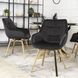Стул бархатный поворотный MEBEL ELITE MIA Velvet Черный
