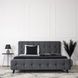 Кровать двуспальная бархатная MEBEL ELITE LINO Velvet 160x200 см Серый