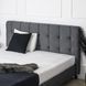 Кровать двуспальная бархатная MEBEL ELITE LINO Velvet 160x200 см Серый