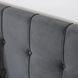 Кровать двуспальная бархатная MEBEL ELITE LINO Velvet 160x200 см Серый