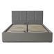Ліжко оксамитове MEBEL ELITE MANDA Velvet 160x200 см Сірий