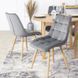 Стілець оксамитовий MEBEL ELITE RODRI Velvet Сірий/ Натуральний