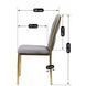 Стул бархатный MEBEL ELITE DAN Velvet Серый / Золотой