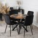 Стіл MEBEL ELITE LAUREN 80X80 Дуб золотий/ чорний