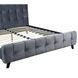Кровать двуспальная бархатная MEBEL ELITE LINO Velvet 160x200 см Серый
