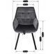 Стул поворотный бархатный MEBEL ELITE LUNA Velvet Серый