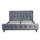 Кровать двуспальная бархатная MEBEL ELITE LINO Velvet 160x200 см Серый