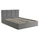 Ліжко оксамитове MEBEL ELITE MANDA Velvet 160x200 см Сірий