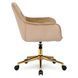 Стул офисный поворотный бархатный MEBEL ELITE MILAN Velvet Бежевый / Золотой