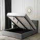Ліжко оксамитове MEBEL ELITE MANDA Velvet 160x200 см Сірий