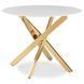 Стол MEBEL ELITE BALI 100х100 см Белый/Золото