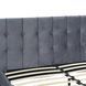 Кровать двуспальная бархатная MEBEL ELITE LINO Velvet 160x200 см Серый