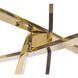 Стіл MEBEL ELITE SALLO 100х100 см Прозорий/Золото