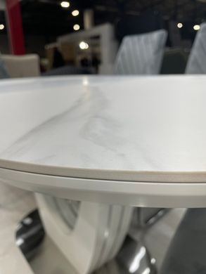 Стіл розкладний TML-865-1 VETRO 120x80 Білий Мармур фотографія
