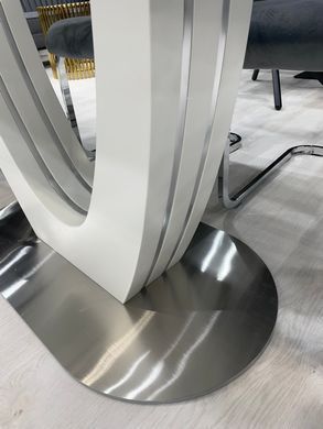 Стіл розкладний TML-865-1 VETRO 120x80 Білий Мармур фотографія