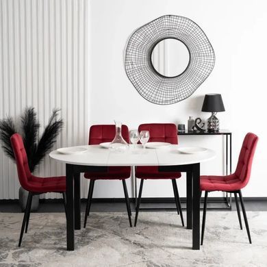 Стілець оксамитовий MEBEL ELITE PERU Velvet, Бордовий фотографія